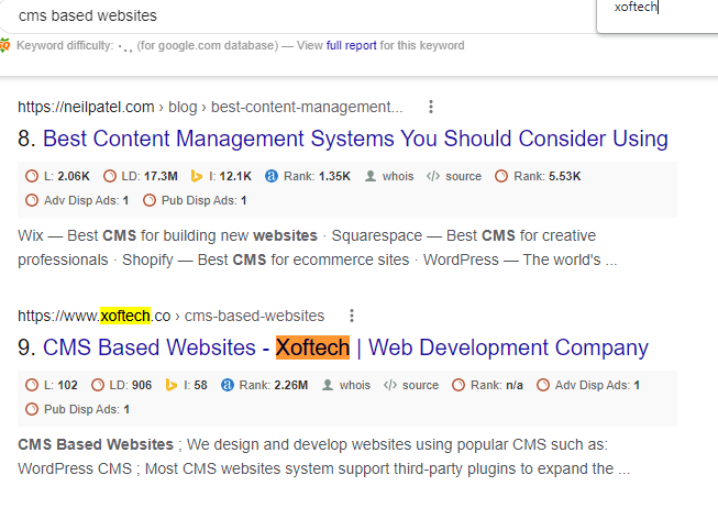 cms based websites